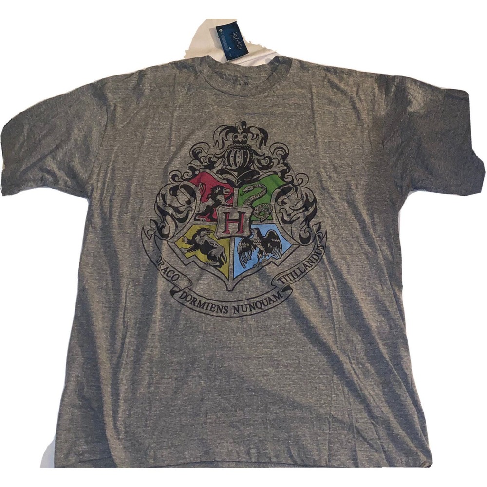 Harry Potter T-Shirt Hogwarts School‎ Crest Men Size 2XLT NWT Dormiens Nunquam